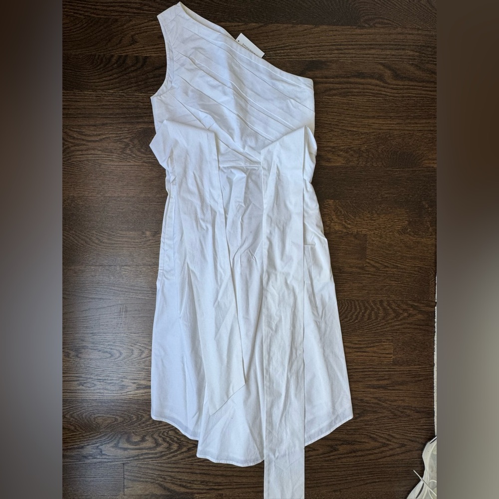 Banana Republic White Asymmetrical One-Shoulder Dress